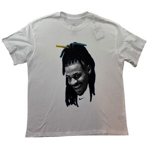 Nike Max90 Basketball Tee Shirt Mens XL White Graphic Ja Morant Face Loose Fit